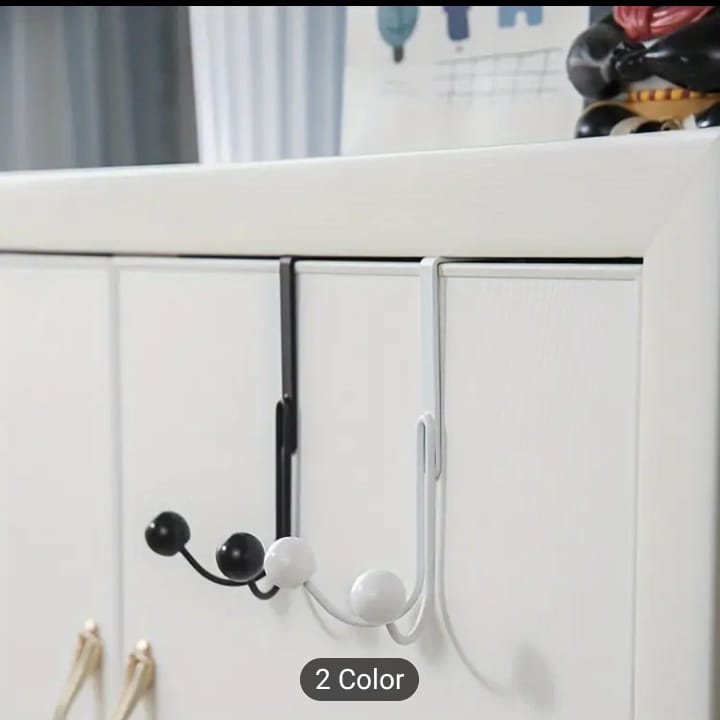 1pc Modern Over the Door Hook Metal Double Head Hanger
